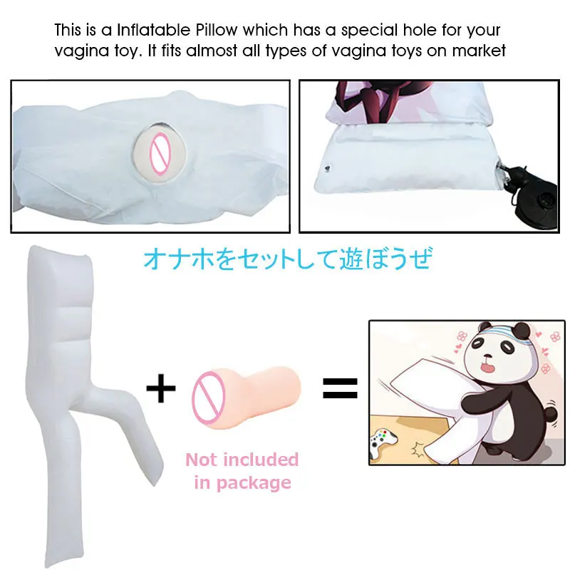 Anime Sex Pillow Slot Onahole Inflatable Body Dakimakura with Legs Air Waifu Pillows 150cm