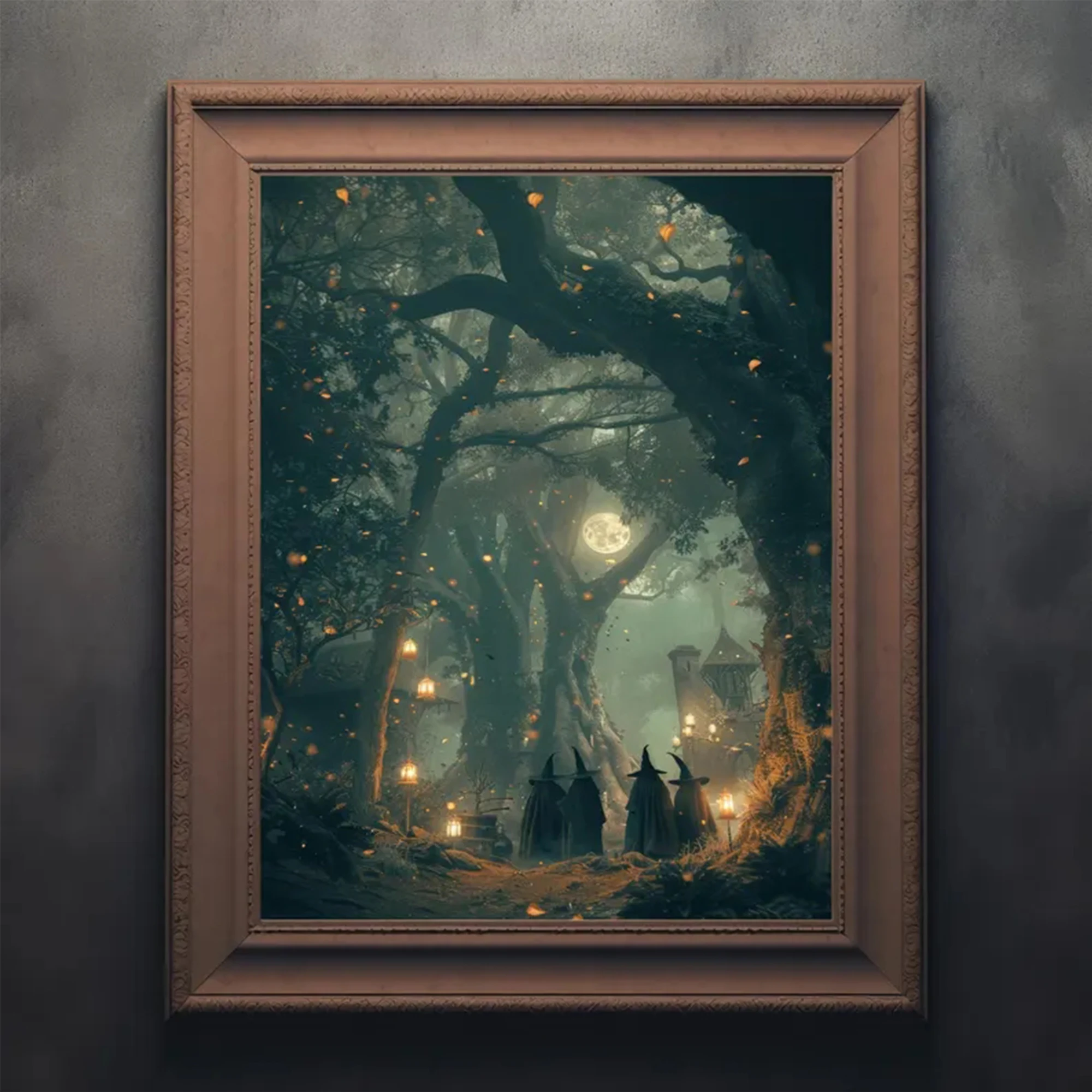 ジャングルに集まる現代の魔女 ウォールアートプリント キャン - Home Decor Wall Pictures のレビューと価格