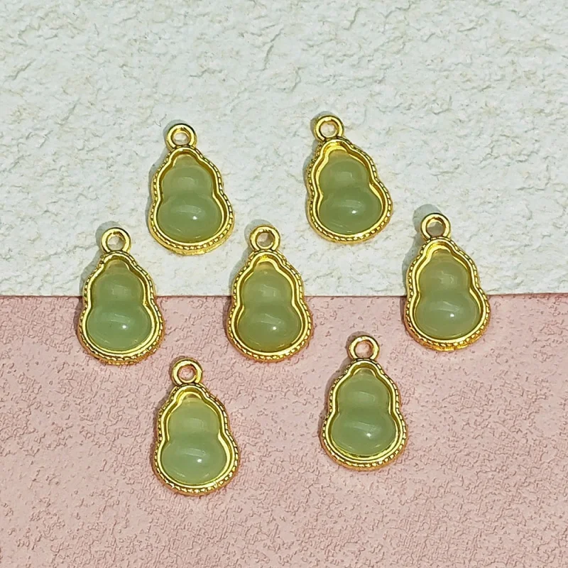 20PCS SET Wholesale Heshan Gold Gourd Accessories Pendant DIY Bracelet Necklace Bead String Material Making Jewelry