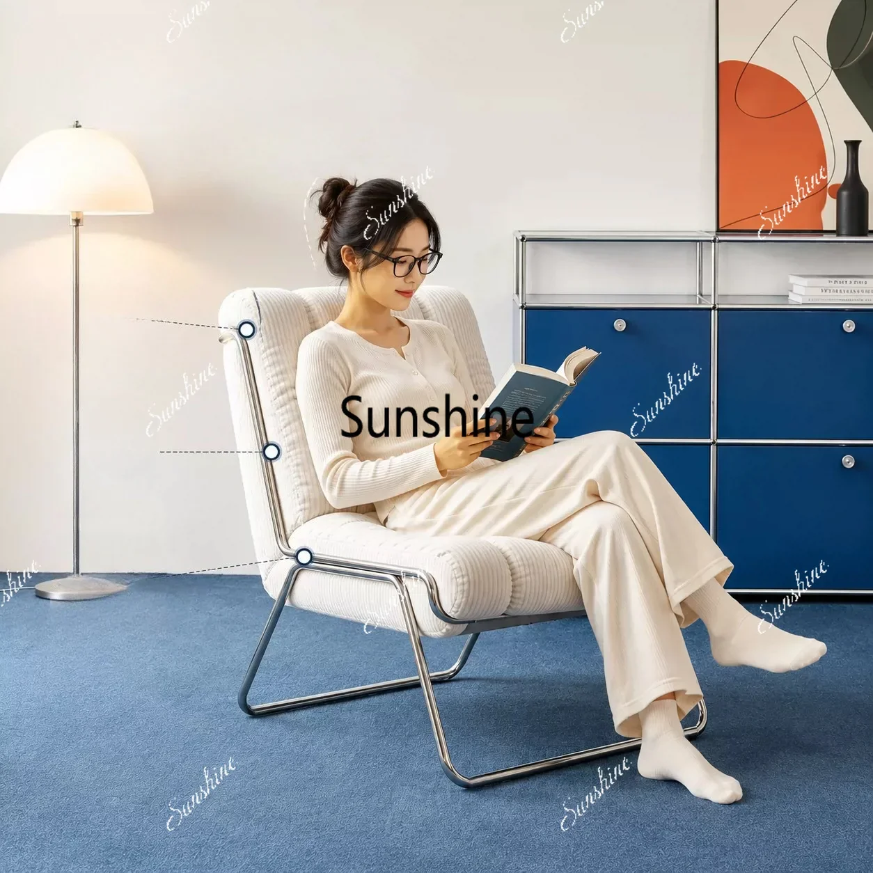 Bauhaus style single sofa cafe soft bag lazy leisure chairTJ
