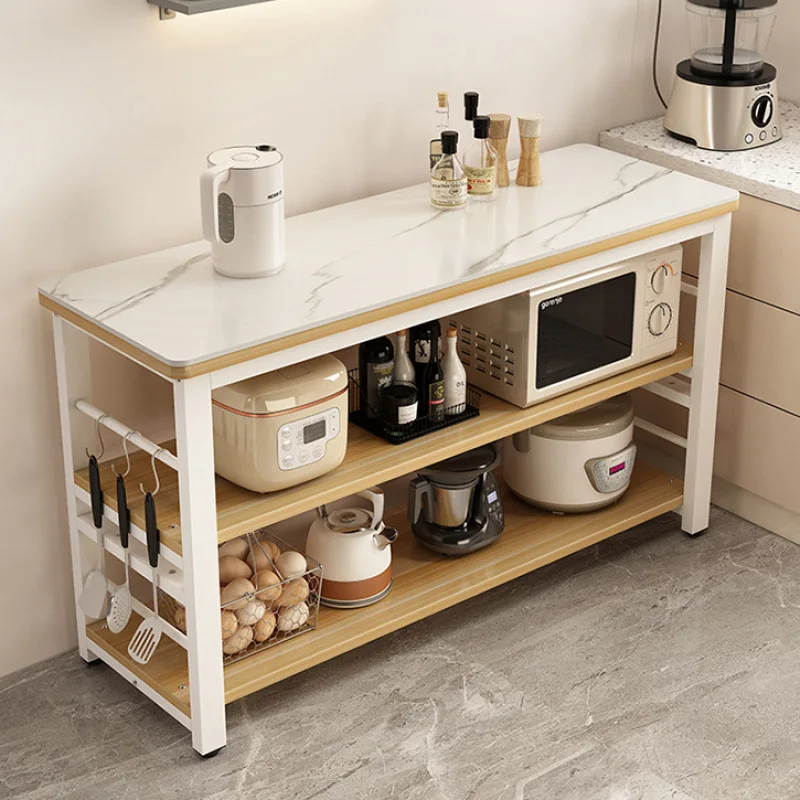 

Кухонная полка из шифера, многослойный оператор нарезки овощей, многофункциональная микроволновая печь, бытовая простая напольная полка для хранения