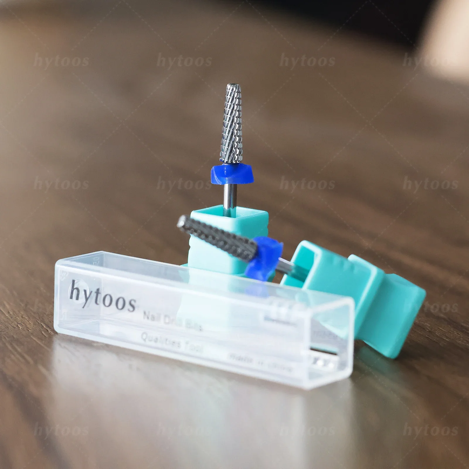 HYTOOS-brocas de carburo de seguridad para uñas, corte redondo, cutícula cónica, limpieza de uñas, eliminación de Gel, herramienta de taladros eléctricos para manicura profesional