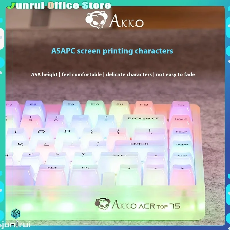 

Akko Asaclear Keycap Complete Set, Transparent, Universal, Cross Shaped, Personalized Pc Satellite Axis, Boneless Position 155