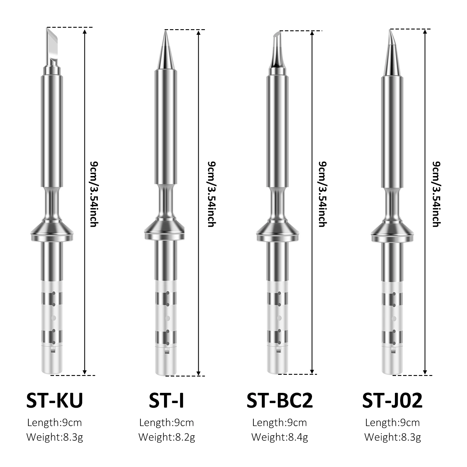 Mini Pencil Soldering Iron Tips Replacement for Pinecil Micro Soldering Iron, PTS200/TS100 Portable Solder Pen Tool Soldering Ac