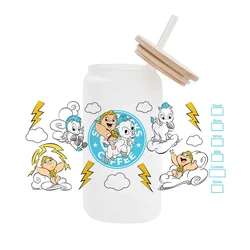 Disney Hercules For Libbey 16oz Can Glass 3D Waterproof UV DTF Coffee Can Wrap Libbey Glass Wrap