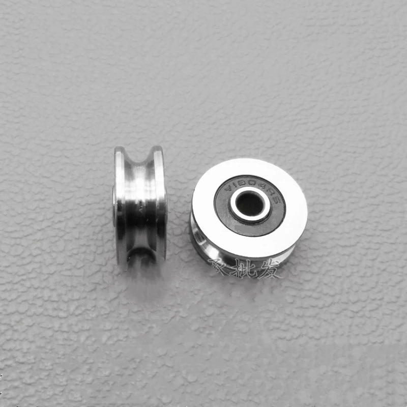 2 Pieces Guide Pulley Bearing 624 With V / U Groove Of Track Pulley Non-standard TV0418 V1804 2RS 4 * 18 * 7 / 8 mm