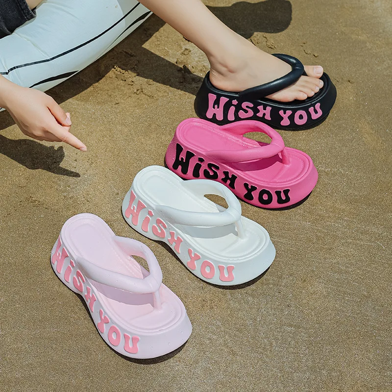 Women EVA Platform Flip Flops | Side 