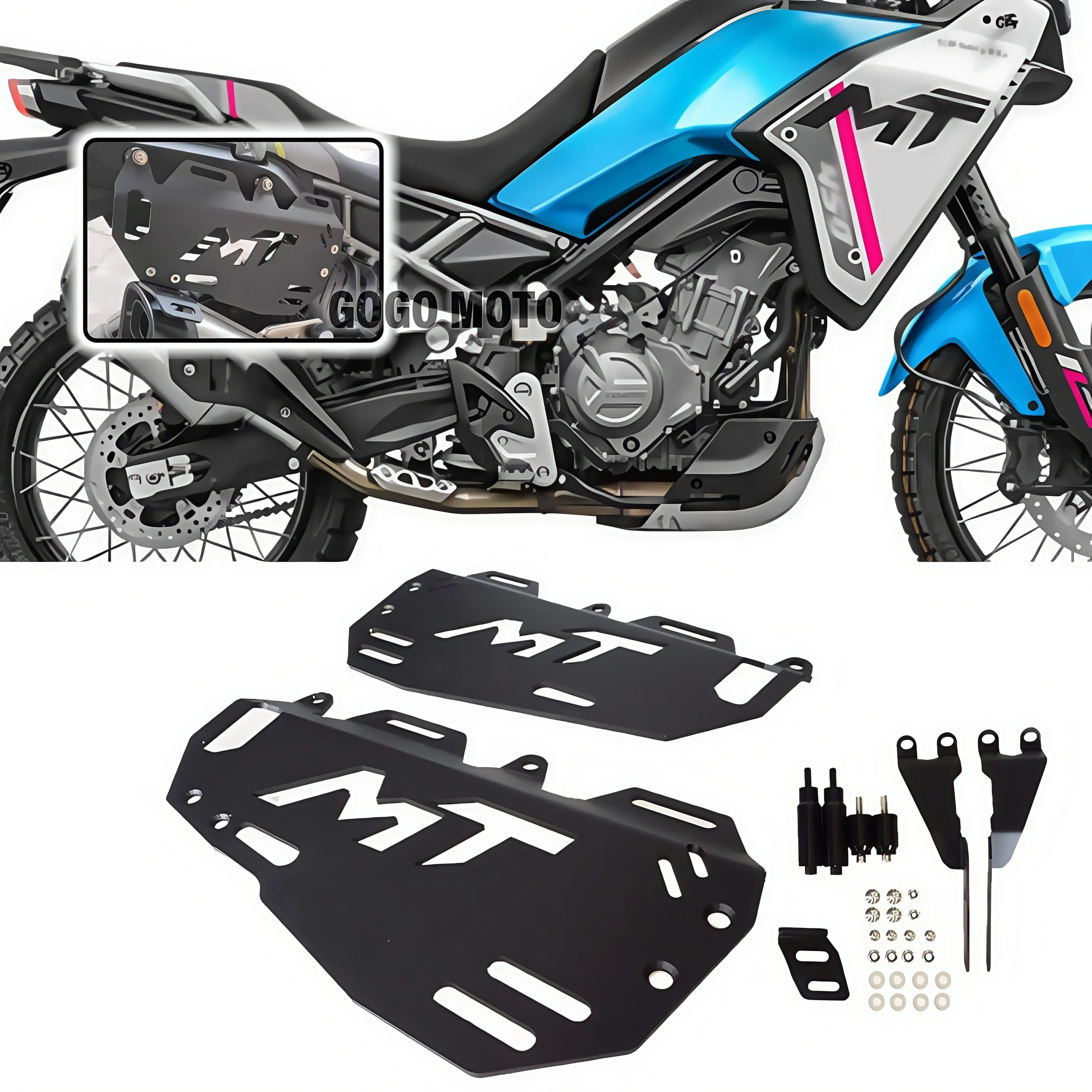 

450MT Saddlebag Side Box Bracket For CFMOTO 450 MT Accessories Storage Bags Luggage Carrier Luggage Rack Sidebox Bag Brackets