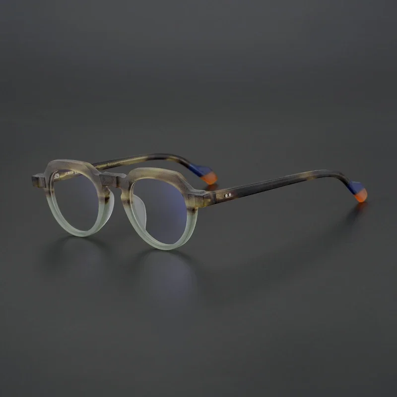 

Designer Glasses Amber Green Gradient Frame Japanese Square Retro Glasses Frame Prescription Glasses Women Men Myopia
