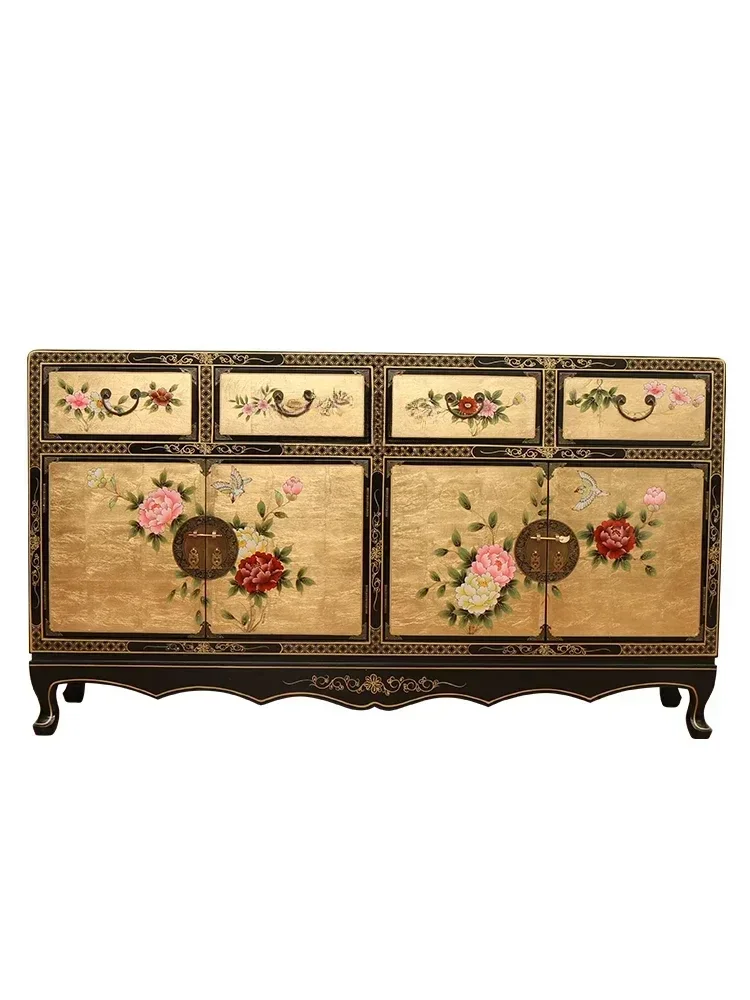 

Новый буфет в китайском стиле, расписной шкаф для гостиной и столовой, настенный, для домашнего хранения