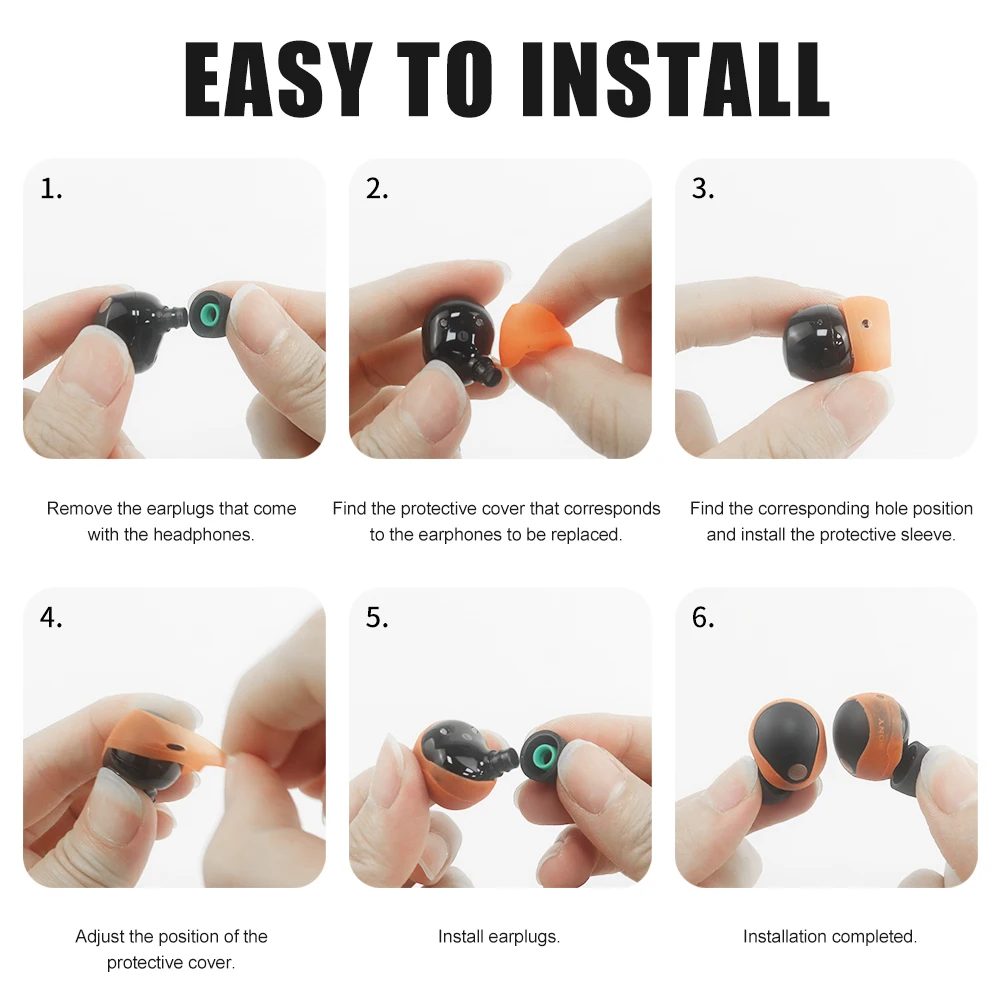 5 Pairs Silicone Ea… - image