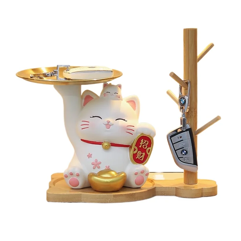 

Lucky Cat Entrance Ornament Living Room Key Shelf