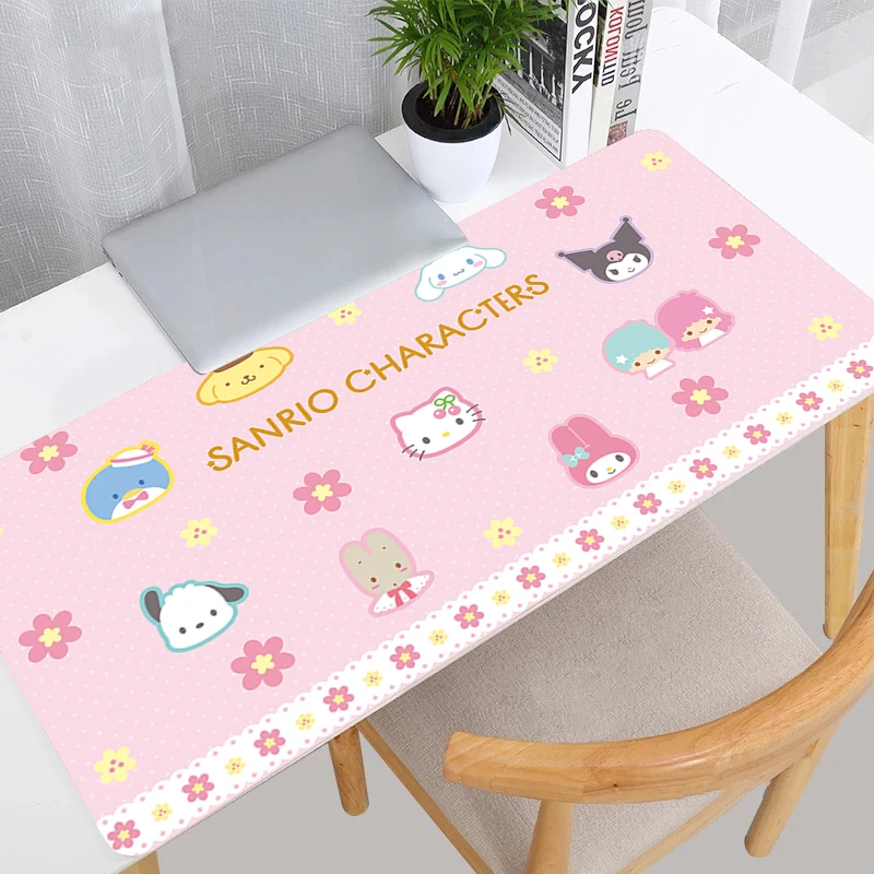 Kawaii Mouse Pad Large Anime Cute Girl Gabinete Gamer Computer Desk Mat Keyboard Pad Gaming Accessories H-Hello Kitty Mousepad