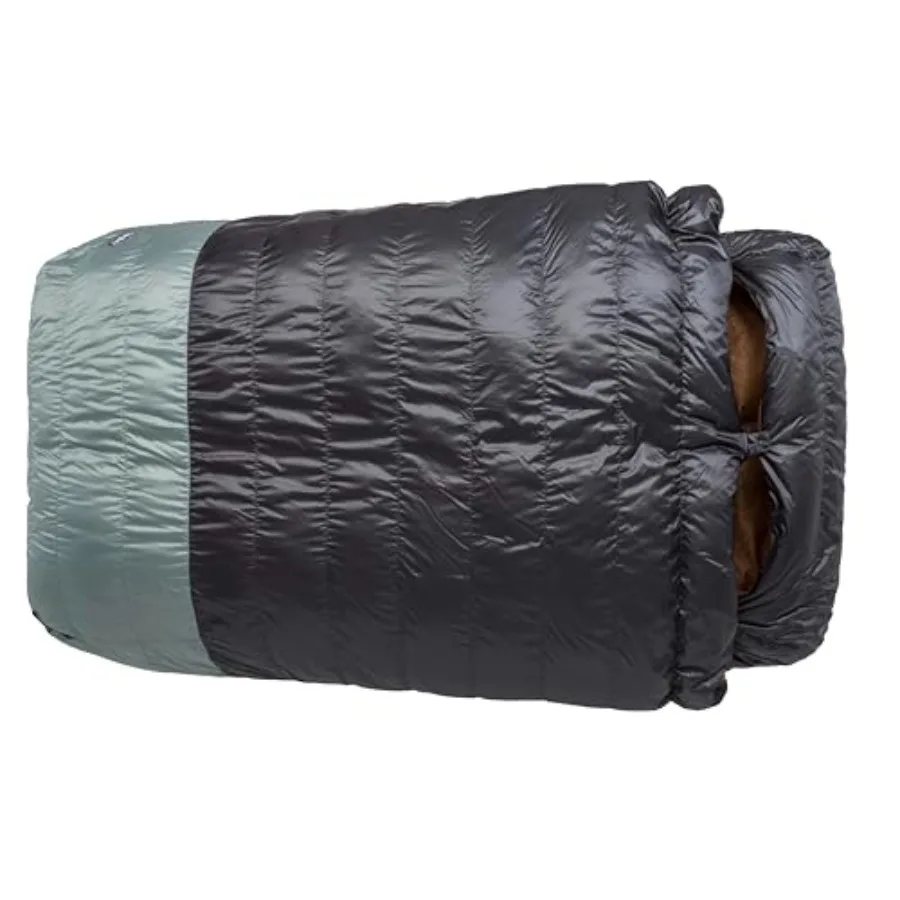 

Король Соломон 20 ° Двухместный спальный мешок F Doublewide с пуховым наполнителем, двойной молнией и отстегивающимся матрасом-подушкой