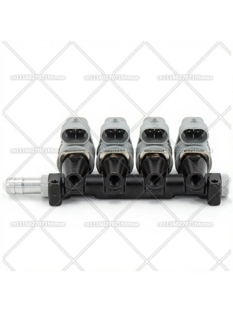 2/3 Ohm Car Injector LPG/CNG Sequential Fuel System Injection Auto Gas Conversion Kit Injector Rail Black