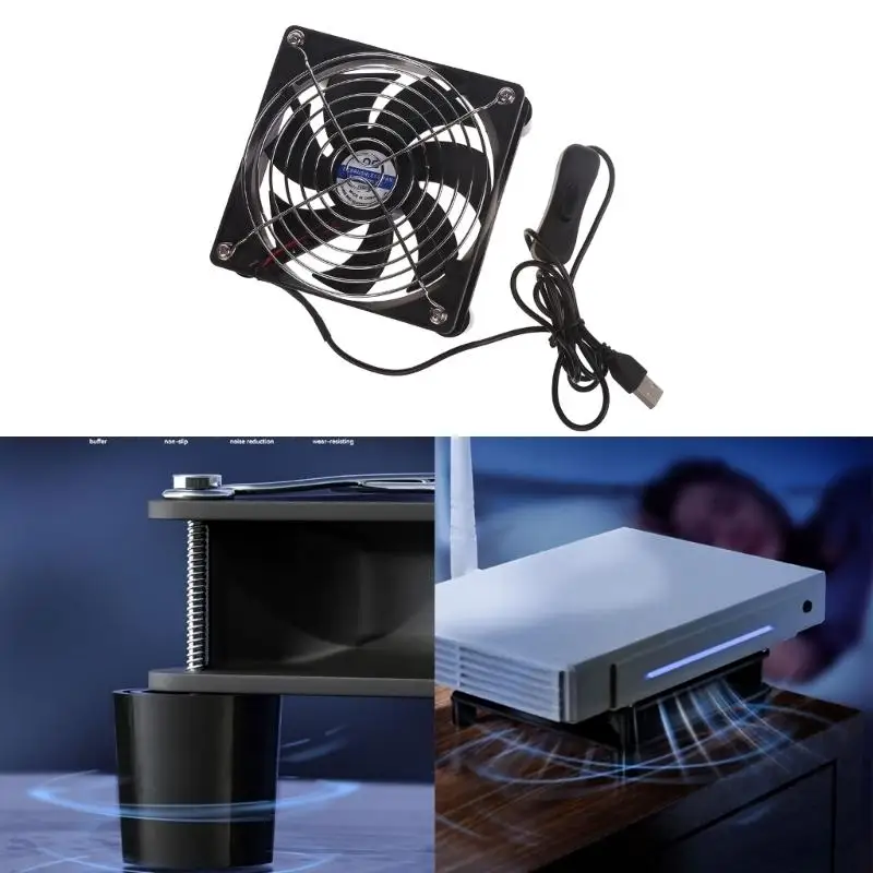 652F 80mm 120mm 240mm DIY Cooler with Switch Set-top Box Radiators Cooler 3000RPM