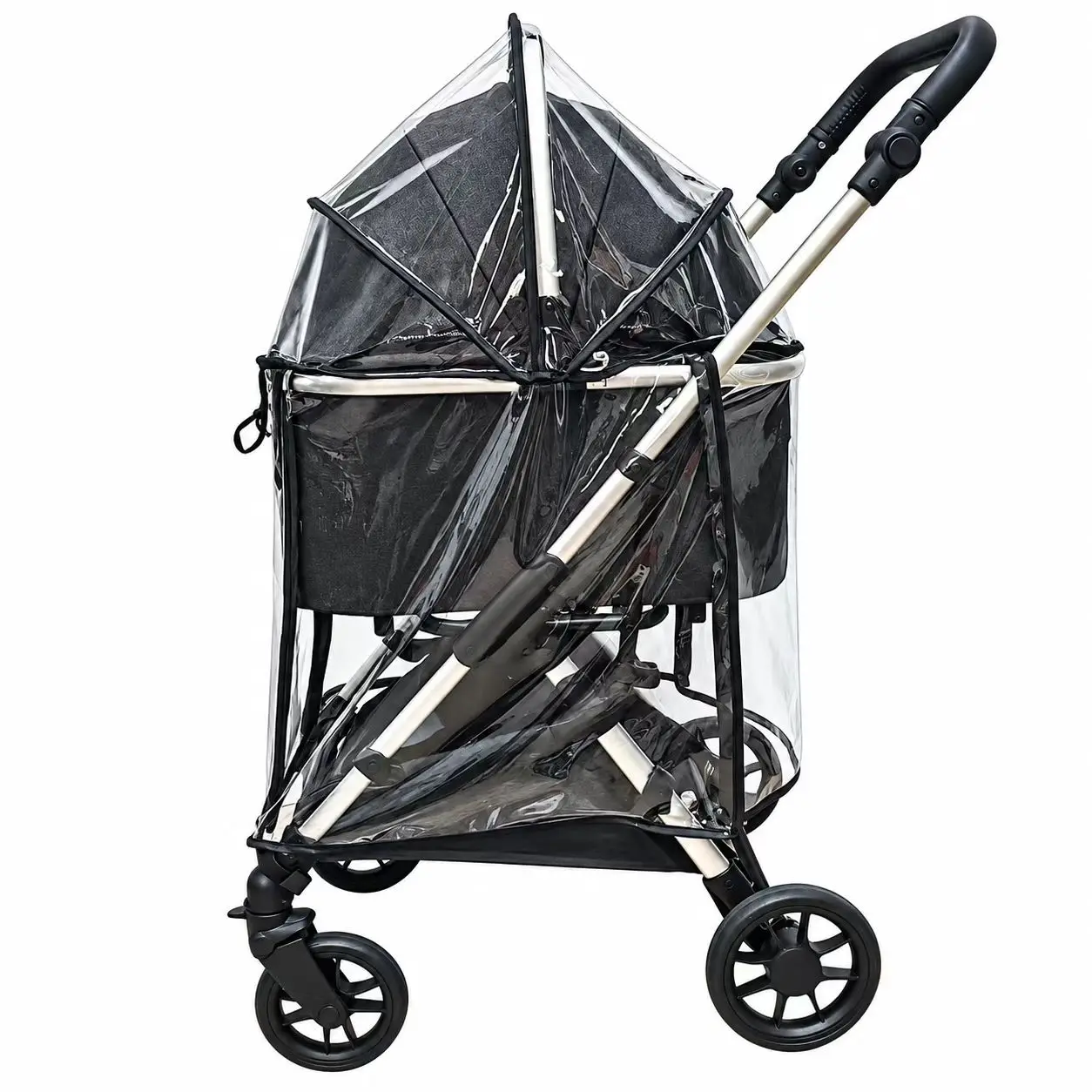 Pet Stroller Rain Cover EVA Clear Rain Shield for Small/Medium Dog Strollers Compatible with Similar Models Pet Accessories