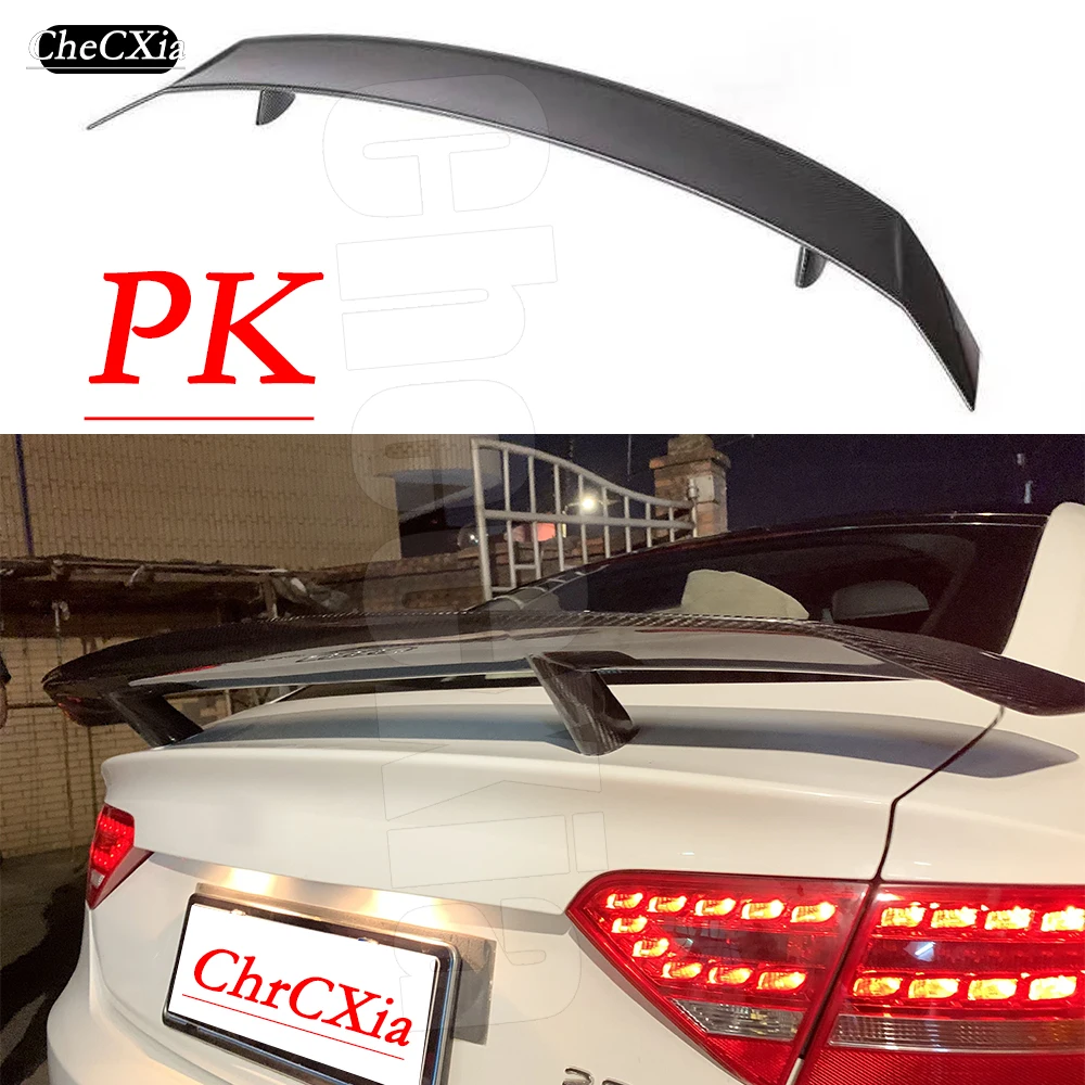 

For Audi A5 S5 RS5 Sedan Universal PK Style Rear Spoiler Tail Wing Made Of High Quality Fiberglass Material