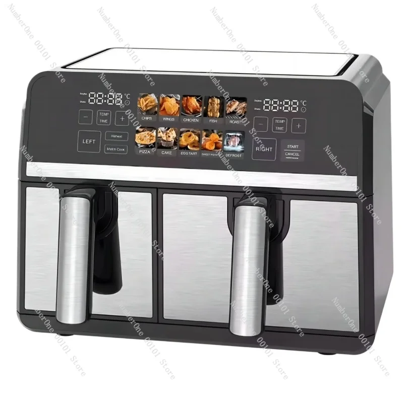 Dual Basket Air fryer 2 Drawer Oil-Free Smokeless Electric Air Fryer with Dual Basket with Metal Inner Housing