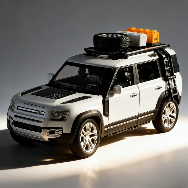 

Модель внедорожника 1:24 Guard 110, модифицированная версия, с функцией отката, звуком и светом, игрушка для мальчиков, подарок, украшение