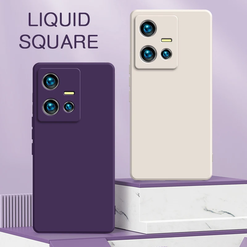 

Square Liquid Silicone Phone Case for VIVO iQOO 7 8 9 SE 9T 10 11 Pro 5G Shockproof Cover iQOO7 iQOO8 iQOO9 iQOO10 iQOO11 10Pro