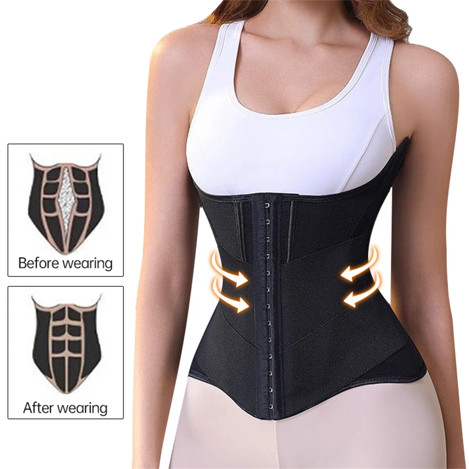 Becirzet Hochelastischer Taillentrainer für Frauen, Körperformer, Bauchkontraktion, Front-U-Bruststütze, Reduktionsgürtel – Detail 6