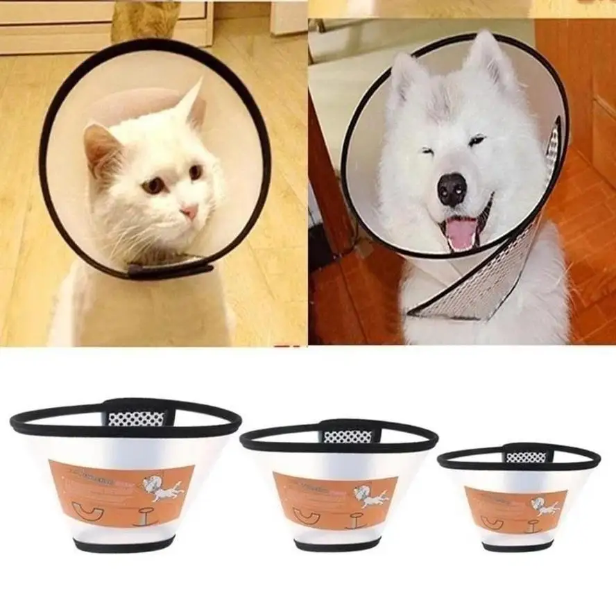 2026 New Pet Anti-Lick Wound Healing Cone Adjustable Dog Recovery Elizabeth Collar Post Surgery Protection Accessory