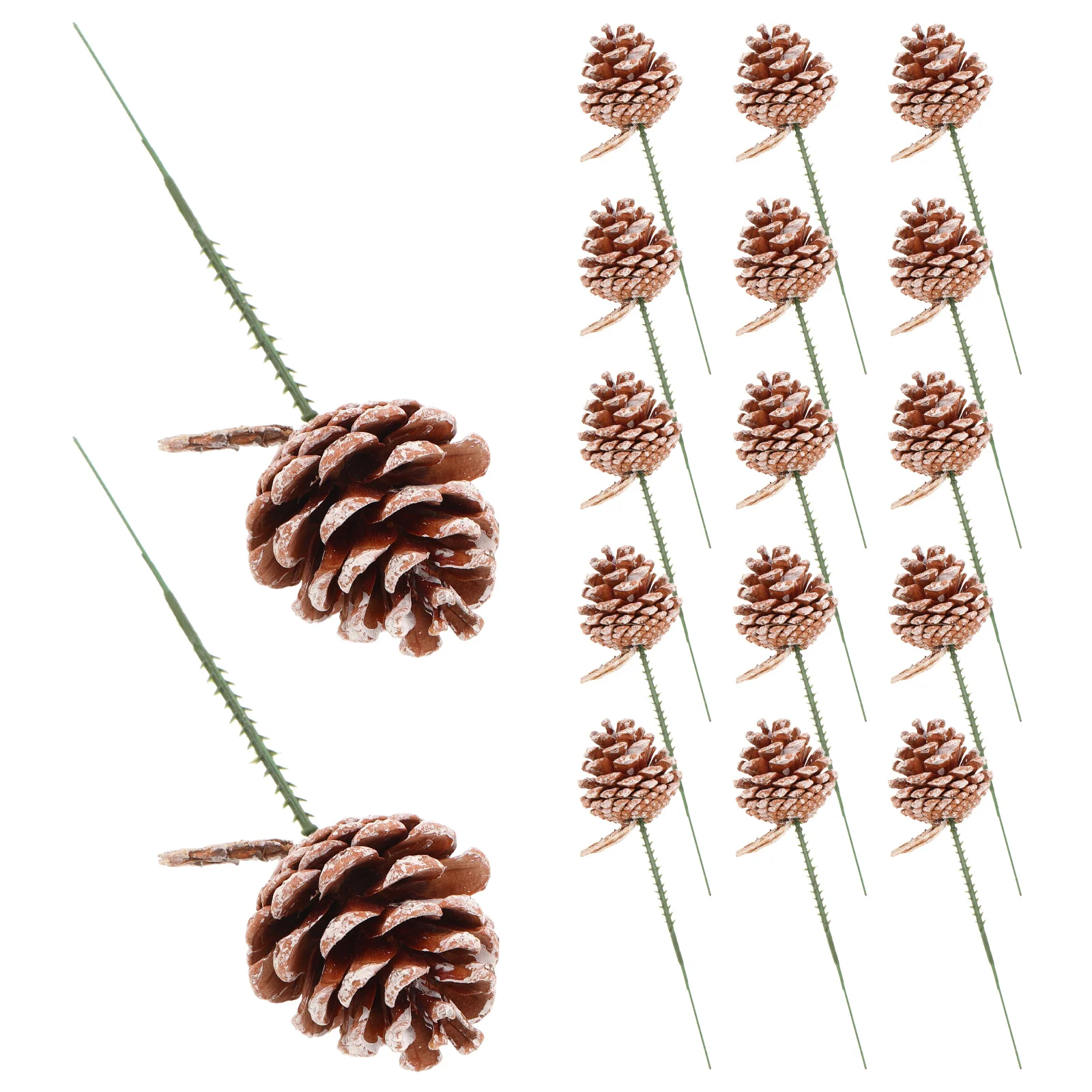 

20 Pcs Christmas Decoration Pine Cones Tree Picks Pinecones Party Plastic Crafts Garland Wreath Ornaments