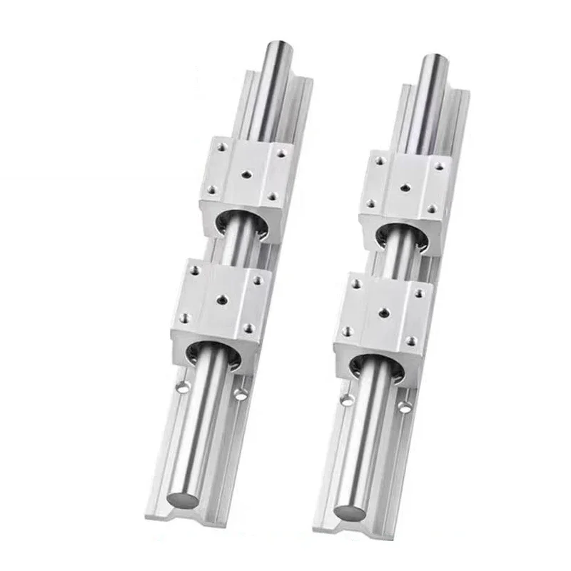 2PC SBR12 SBR16 SBR20 Linear Guide Rail 300 400 500 600 700 800 1000mm Fully Support Rail + 4PC SBR16/12/20UU Linear Beare Block