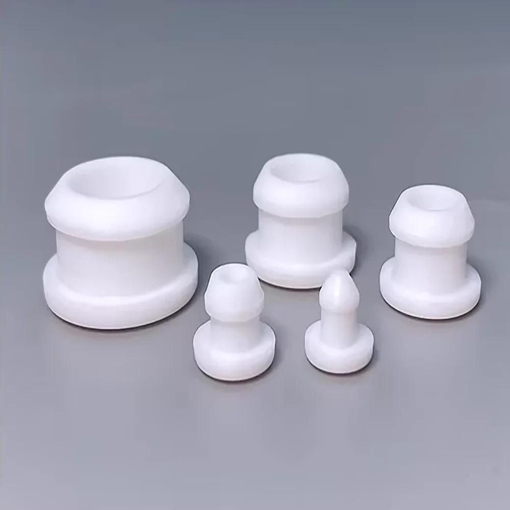 2/10 pièces 4.5mm-50.6mm caoutchouc de Silicone Snap-on œillet trou bouchons embouts bonde fil câble protéger douille noir/blanc