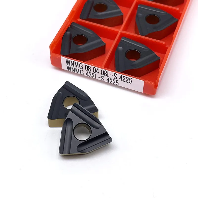 10PCS WNMG080404R/L WNMG080408R/L S 4225 High Quality For Steel Parts Turning Tool Carbide Inserts Metal CNC Machine Parts Tool