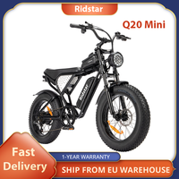 Ridstar Q20 Mini Electric Bike, 1000W Motor, 48V 15AH Battery, 20*4.0 inch Fat Tires Ebike, 40km/h Max Speed,Disc Brakes