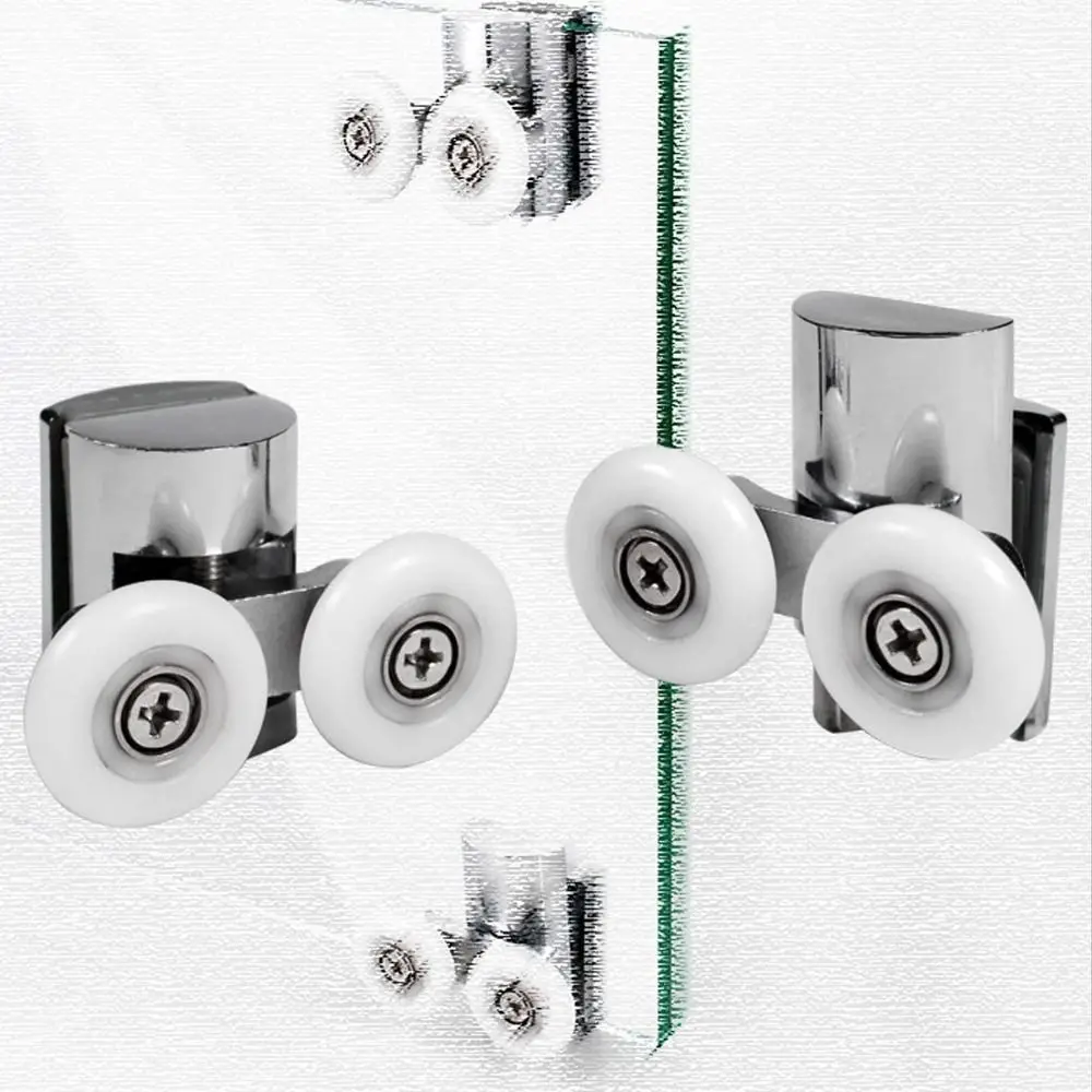 

Top / Bottom Door Wheels 23/25mm Aluminum Alloy Sliding Door Parts Top Shower Door Swinging Pulley Replacement Rollers