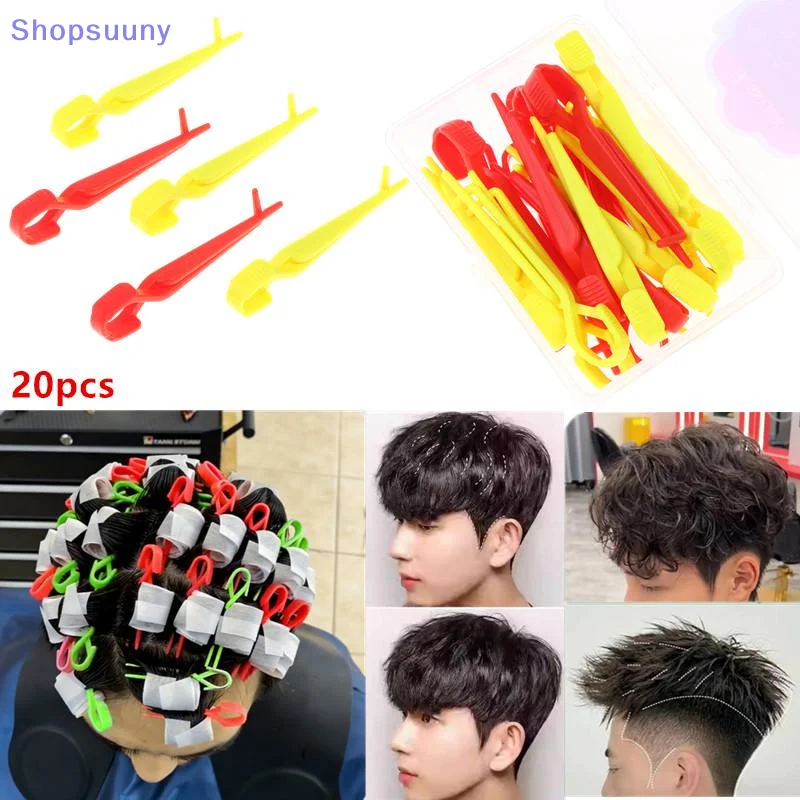 [SU]20Pc Hair Salon Perm Clips Anti-slip Positioning Clip Air Bangs Hair Clip Men's Texture Styling Position Clamps[SU]