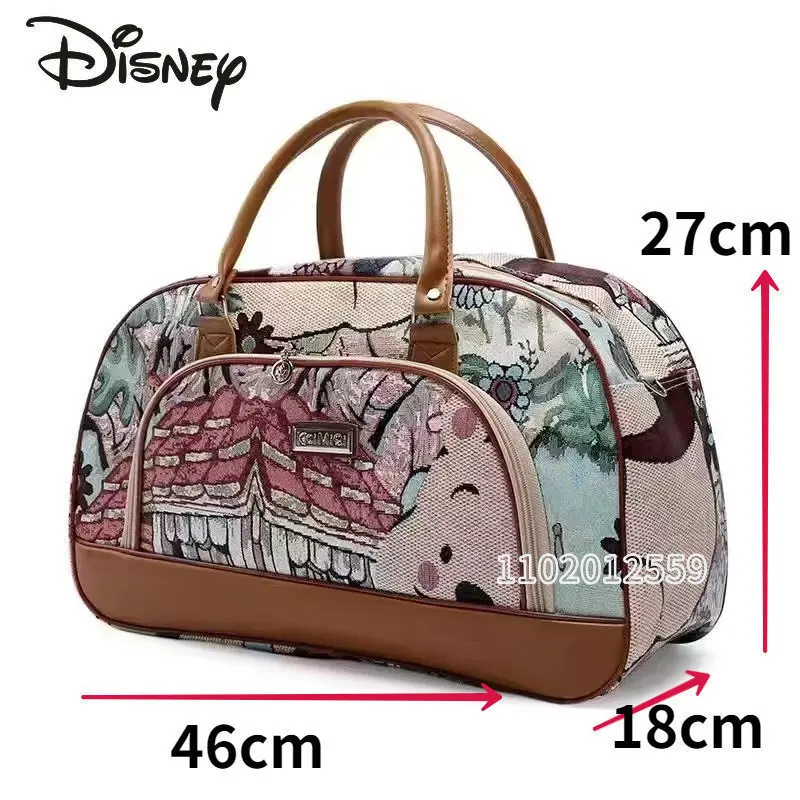 Disney Winnie Bear 2023 New Women\'s Travel Bag Luxury Brand Women\'s Portable Travel Bag High Capacity High Quality Tote Bag