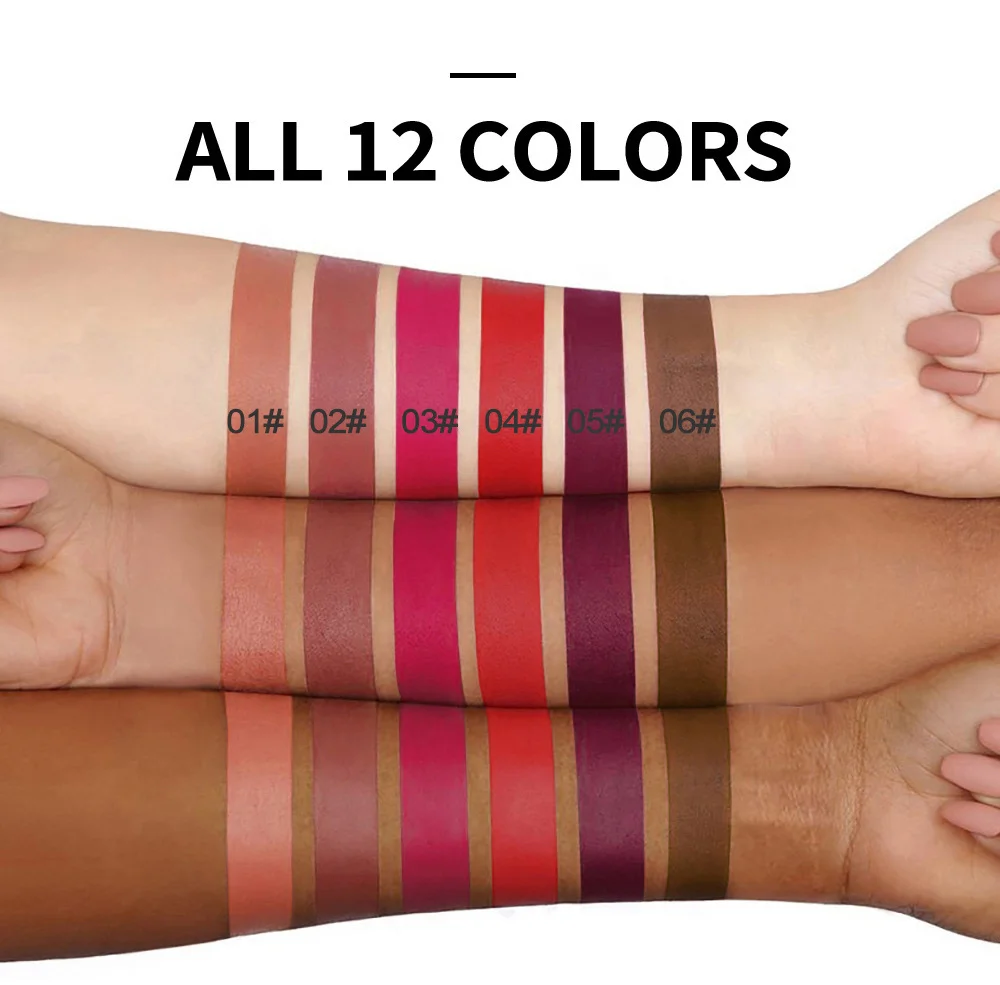 Único veludo fosco névoa brilho labial à prova dwaterproof água copo antiaderente lábio esmalte à prova de manchas não desbota batom líquido