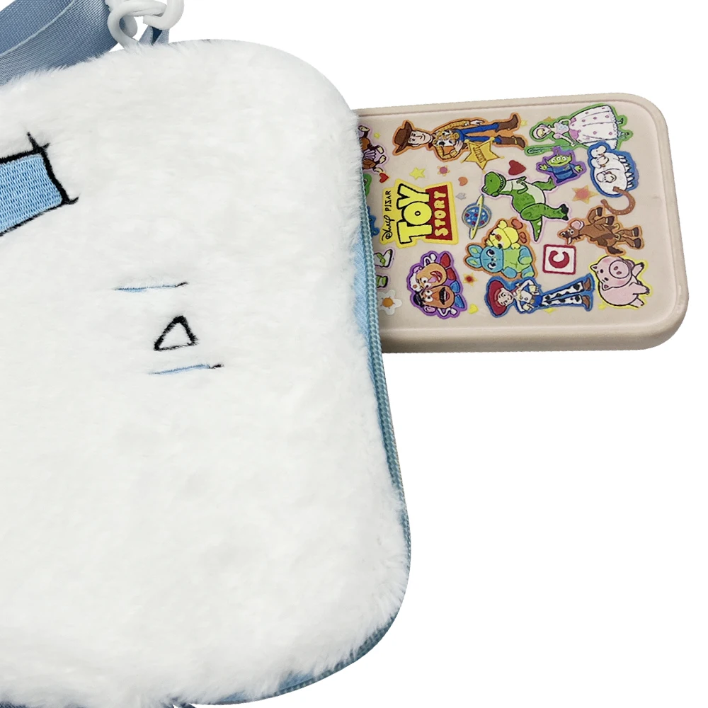 Sac à main en forme de dent de dessin animé pour femmes et filles, sac de téléphone en peluche mignon, sac à bandoulière Kawaii, sac à main