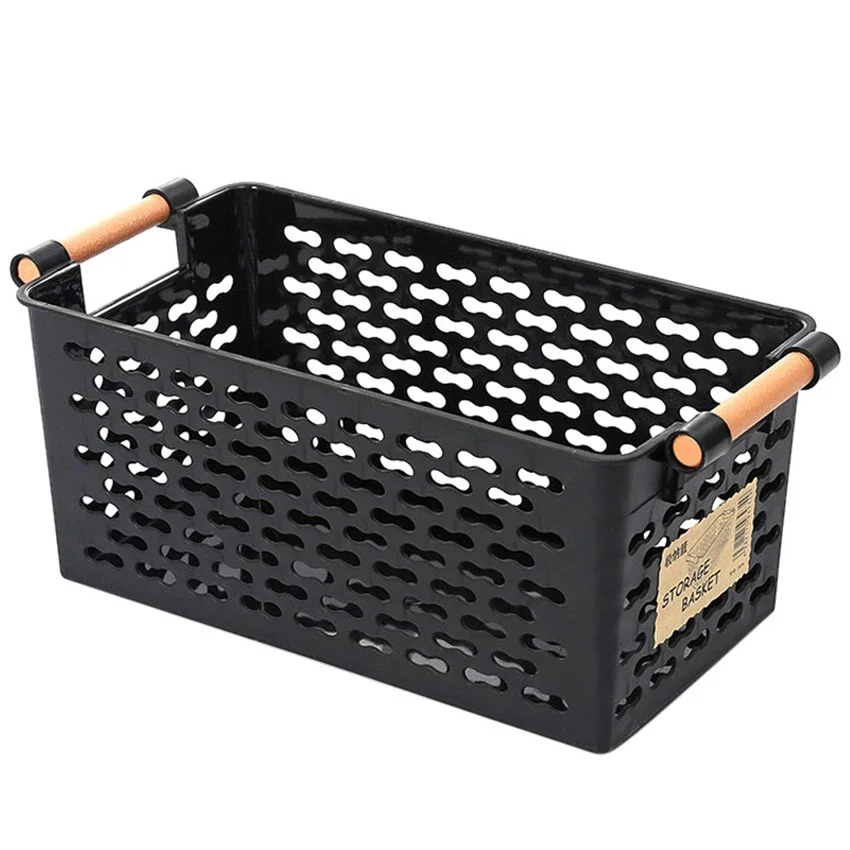 Plastic Desktop Storage Basket Rectangular Bathroom Portable Storage Box Bath Basket Kitchen Debris Multi-Purpose Baskets