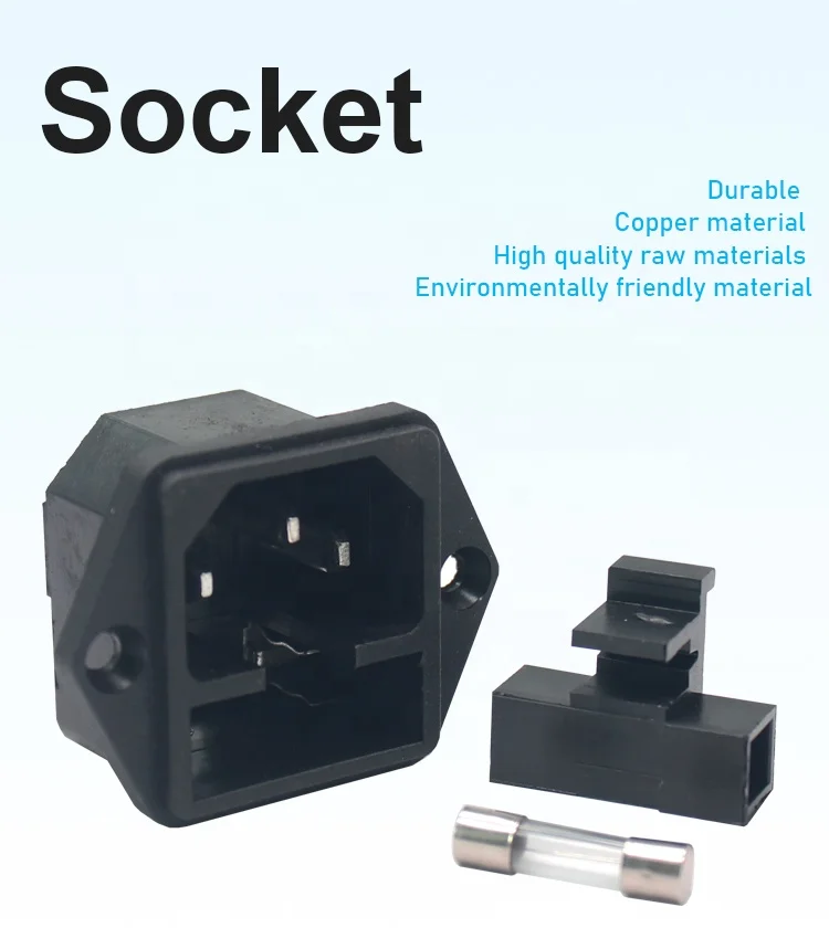 PDU  Power c14 ac inlet socket with 10A fuse