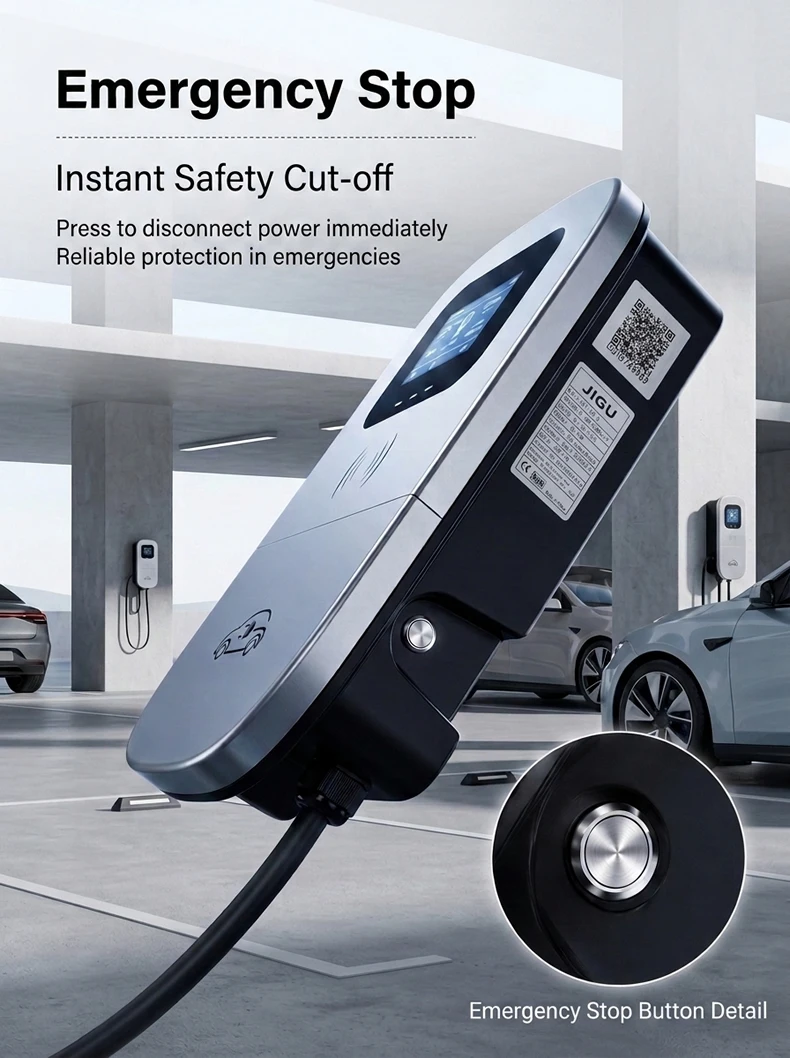 JIGU Smart Life Tuya APP 7kW Elektrofahrzeug-Ladestation Typ2 Typ1 GBT EV-Ladegerät Elektroauto-Ladegerät Wallbox 230V – Detail 8