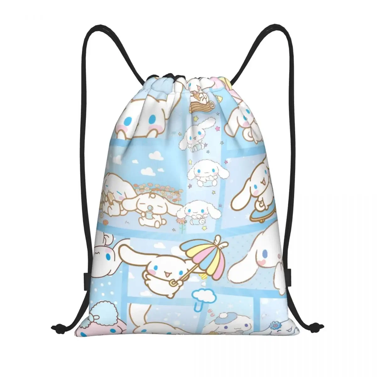 حقيبة ظهر برباط من سينامورول، حقيبة تخزين للسفر للمراهقين، حقيبة حمل على الشاطئ، حقيبة أحذية رياضية للمدرسة، محمولة