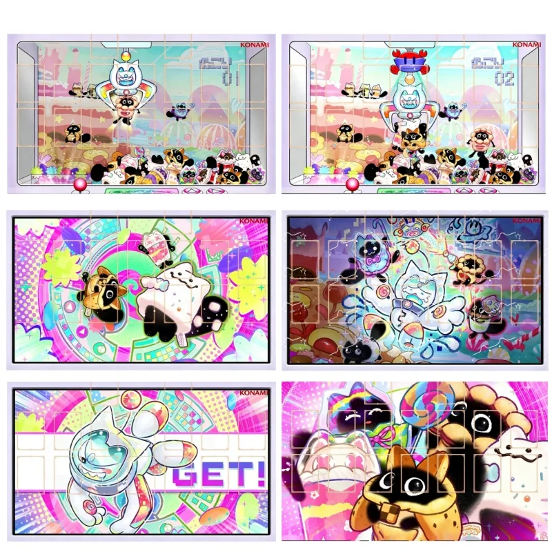600x350mm Yu-Gi-Oh！Cupsy Yummy Way Collectible Card Playmat Yummy Snatchy Lollipo Yummy Single Player Rubber Board Game Card Mat