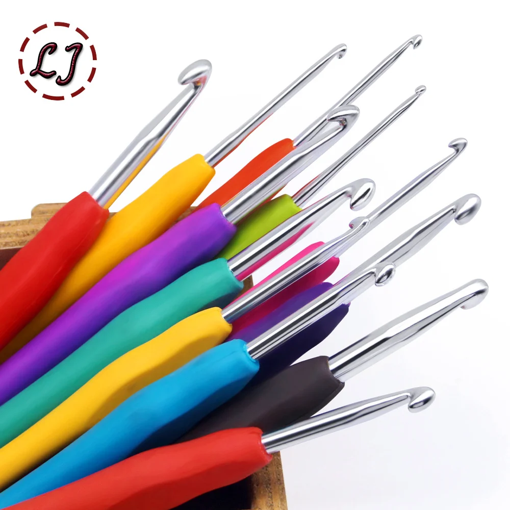 Knitting Tool Double-headed Color Crochet Crochet Hook Silicone Soft Handle Knitting Crochet Non-slip