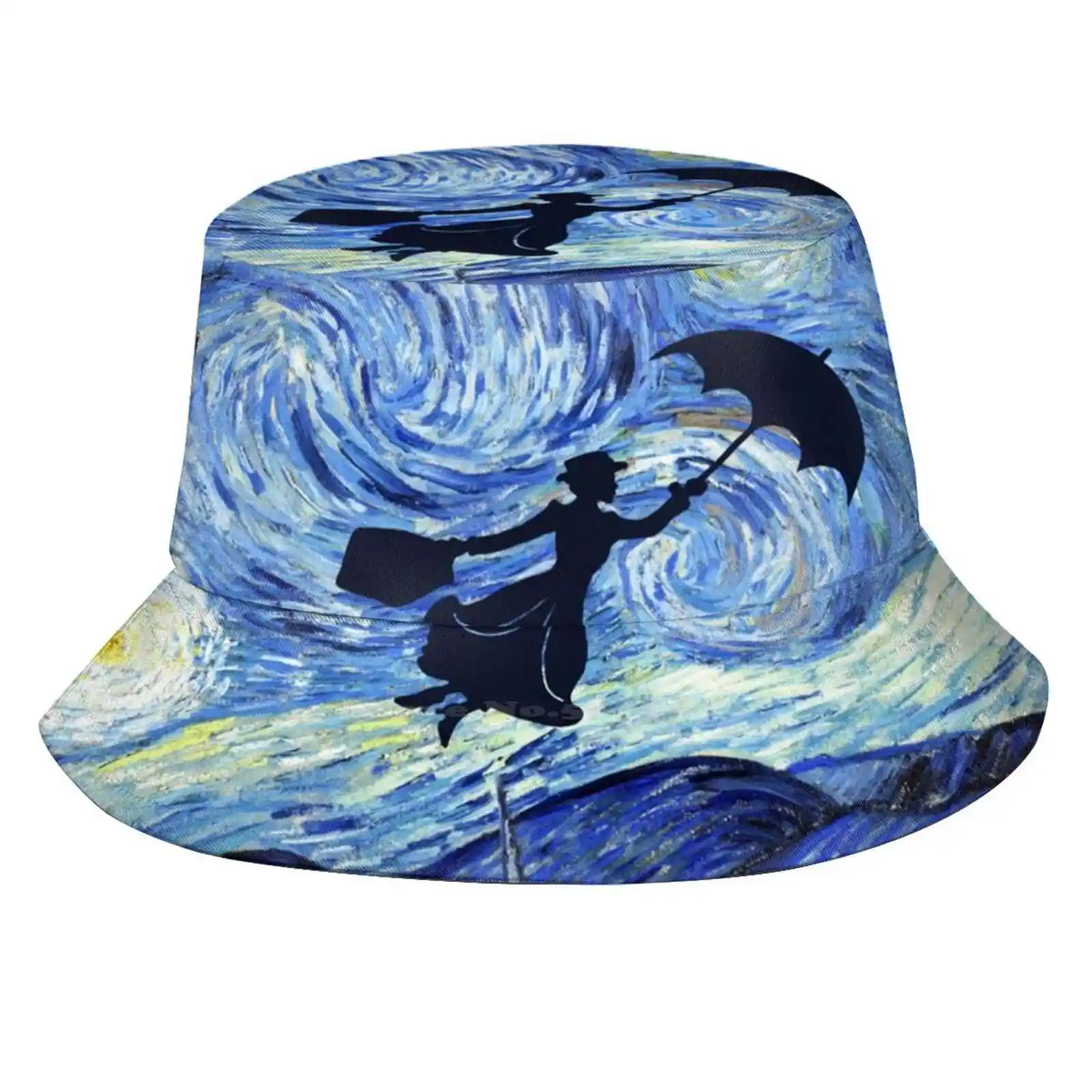 Starry Night Korean Caps Funny Beach Bucket Hats Movie Tv Film Fantasy Musical Magical Nanny Splatter Julie Andrews London Wall