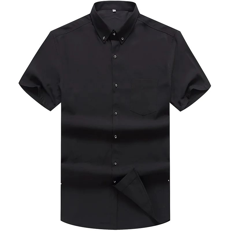 5XL 8XL 10XL 12XL 14XL Large Size Men Shirt short Sleeved purple Black Blue Business formal Mens oversize office Shirt