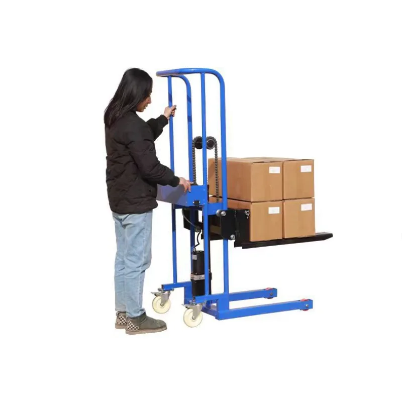 

Lithium Battery Powered Heavy Duty Electric Pallet Truck 400kg Capacity For Warehouse Loading Unloading Transport Dolly