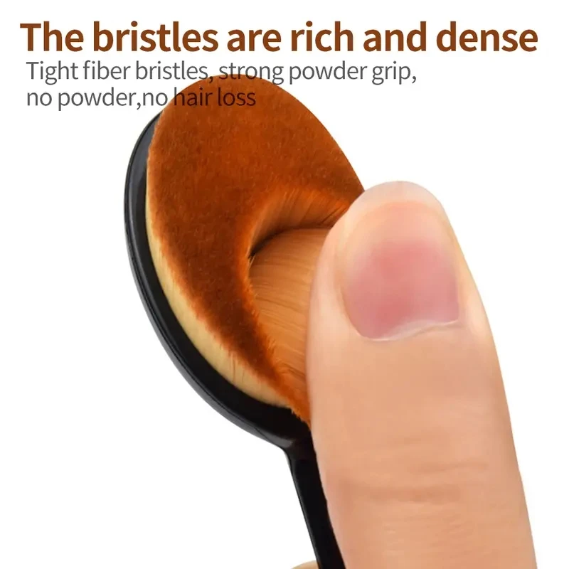 1/2/5/10 Stück großer Foundation-Pinsel in Zahnbürstenform, Make-up-Werkzeug für schnelle und gleichmäßige Auftragung von Cremes und Puder, Kosmetik – Detail 6