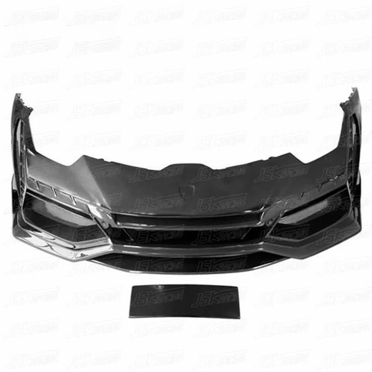 JSKII STYLE HALF CARBON FIBER FRONT BUMPER FOR 2014-2022 LAMBO HURACAN LP610-4 LP580