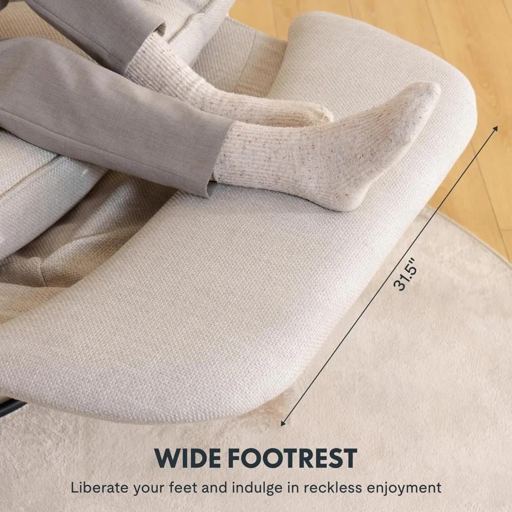 كرسي لوتس دوار هزاز للبالغين، كبير الحجم 360 درجة °   كرسي كرسي دوار، كتان معتمد، حائز على الجائزة