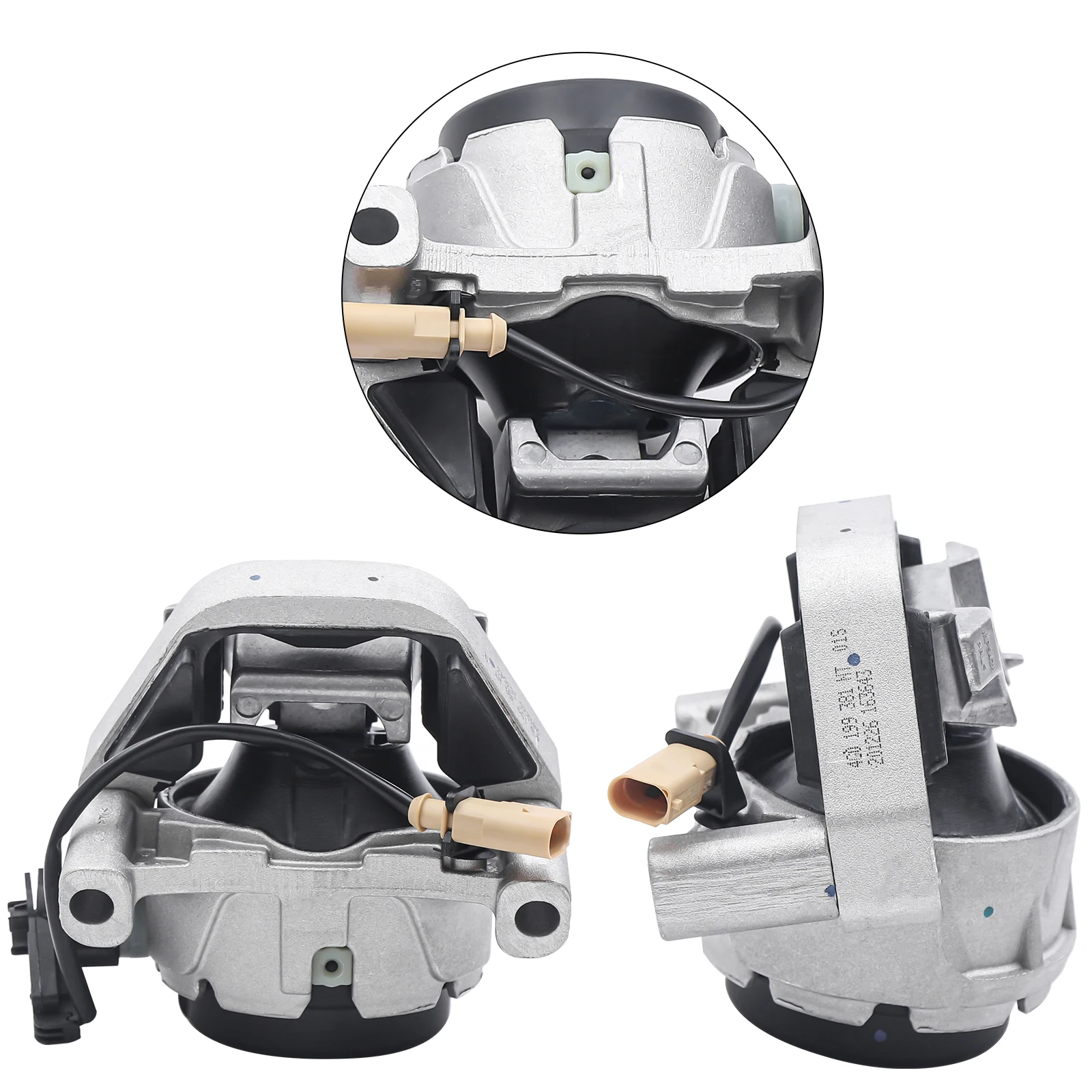 

Left+Right Engine Motor Mount Set For Audi A6 A7 Quattro 2012-2018 3.0L/2.0L Hydraulic Mounting Aluminum Direct Replacement